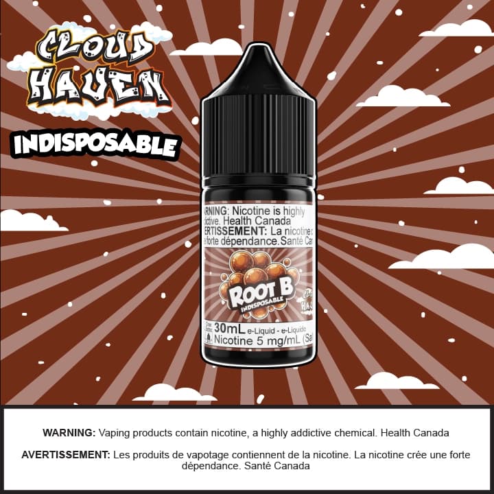 Cloud Haven - INDISPOSABLE Root B salt nicotine e-liquid bottle
